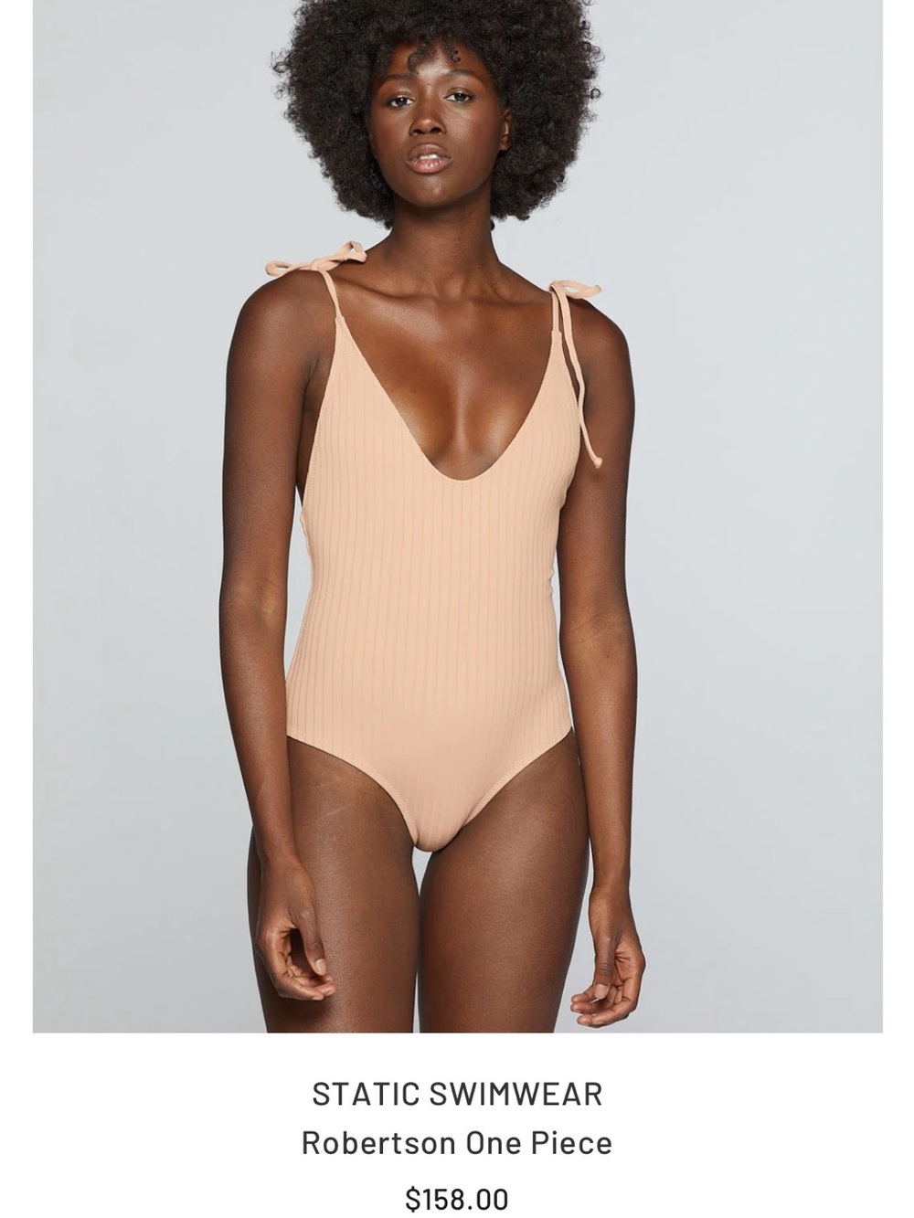 STATIC Swimwear Robertson One-Piece Swimsuit in Nude